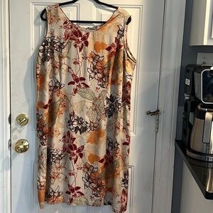 Caribbean Joe Floral Sleeveless Dress Size Unknown Measurements Shown